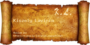 Kiszely Lavínia névjegykártya
